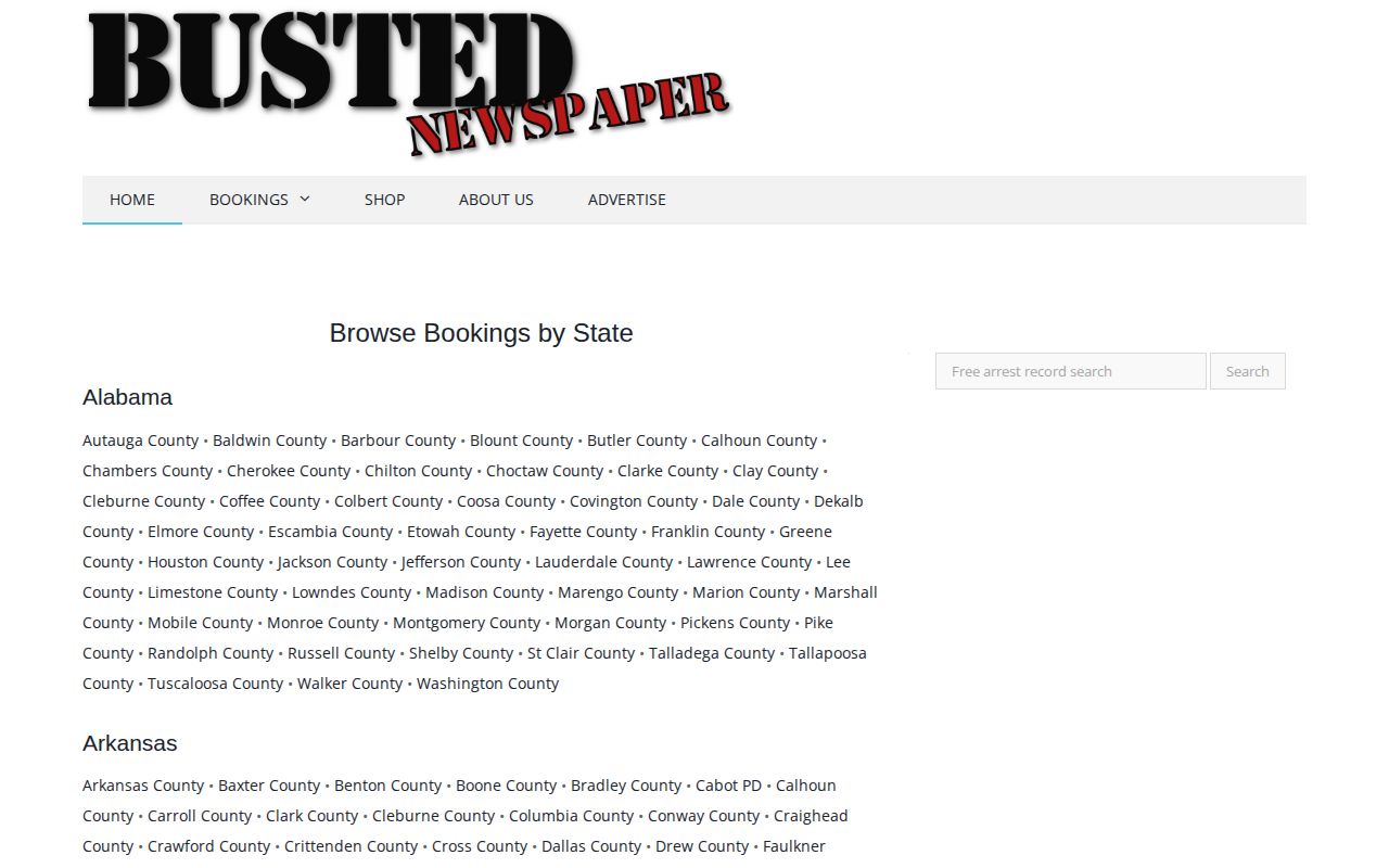 Esmeralda County Busted Newspaper Nevada third-party index